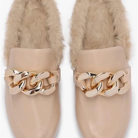 ๐ DREAM PAIRS Chain Loafer Mules with Fur Closed Toe Slip On With ๐ฆ - Picture 2 of 12
